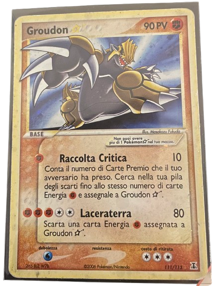 Groudon Gold Star (DS 111) NM